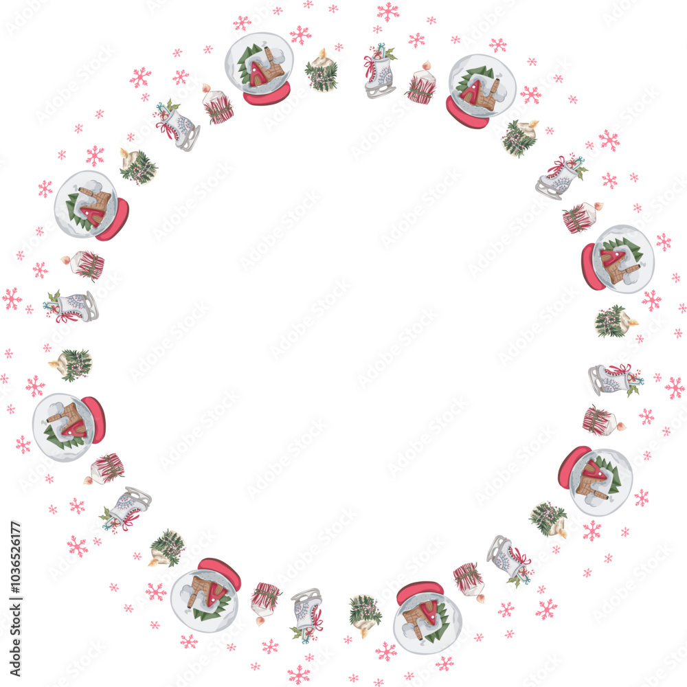 Cute christmas wreath. Vector illustration. Cute christmas wreath. Vector illustration.