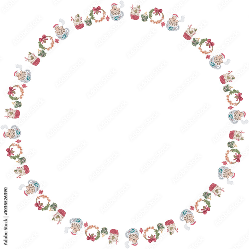 Christmas wreath Vector illustration. Christmas wreath Vector illustration.