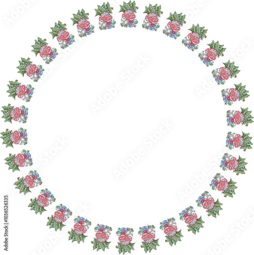 Christmas wreath Vector illustration.