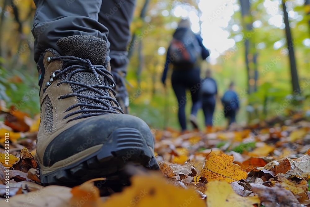 A Close-Up of the Hiker's Boots on an Autumn Trail with Blurry Background
A Close-Up of the Hiker's Boots on an Autumn Trail with Blurry Background