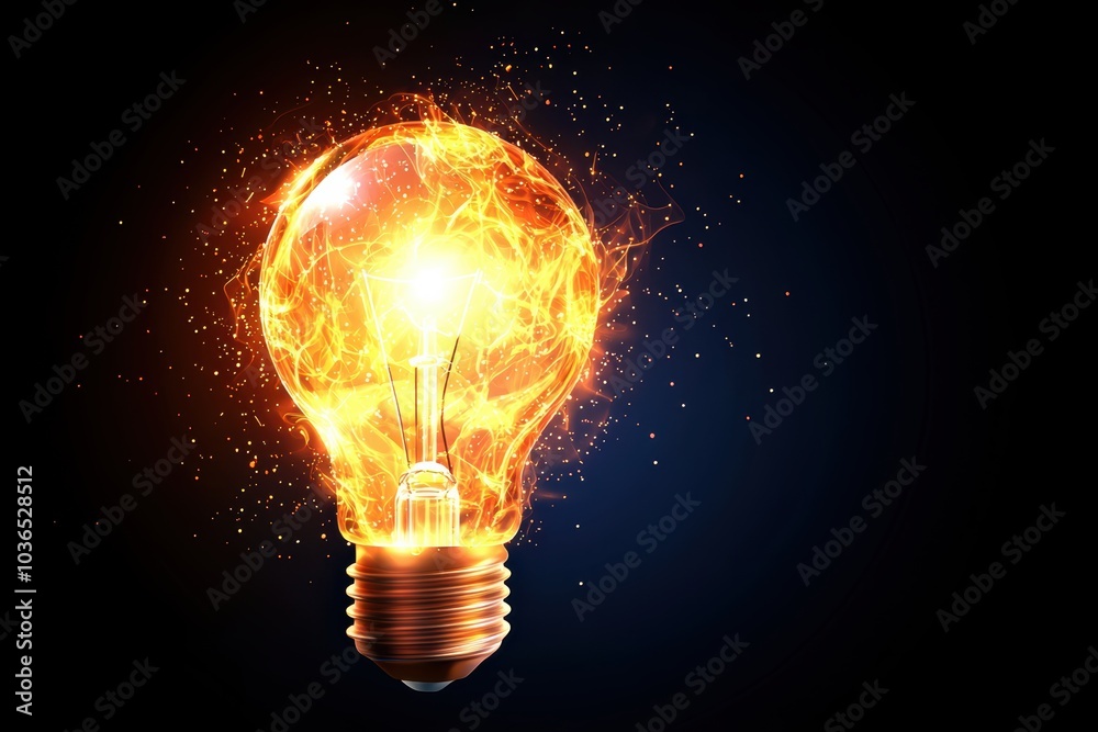 Illuminating Ideas The Power of Creativity and Innovation in a Fiery Light Bulb Design Illuminating Ideas The Power of Creativity and Innovation in a Fiery Light Bulb Design