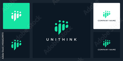 Vector abstract of union think logo and icon, can be used in various media easily, editable