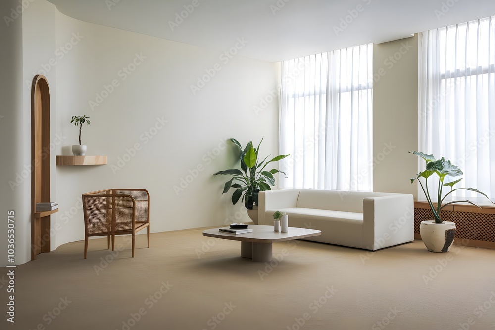 Minimalist interior design of modern living room Minimalist interior design of modern living room