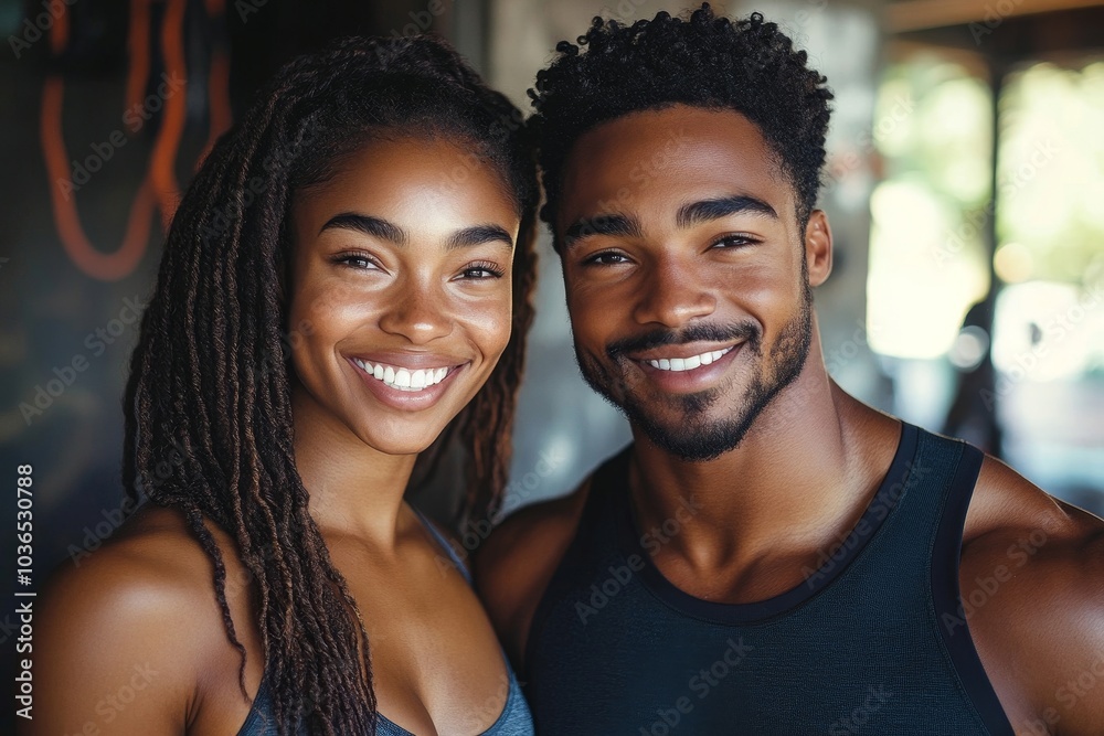 Couple after a successful workout session, Generative AI Couple after a successful workout session, Generative AI
