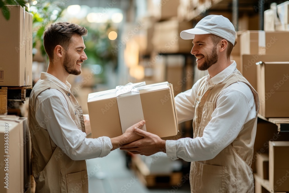 Successful drop shipping business partners, Generative AI Successful drop shipping business partners, Generative AI