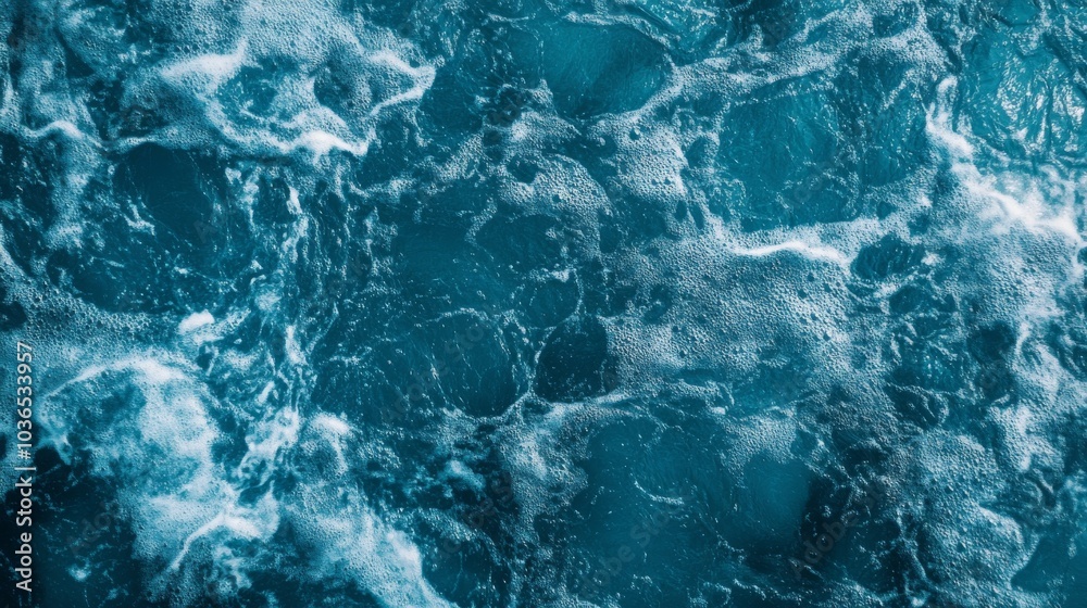 Serene Blue Water Surface with Gentle Waves and Reflections Serene Blue Water Surface with Gentle Waves and Reflections