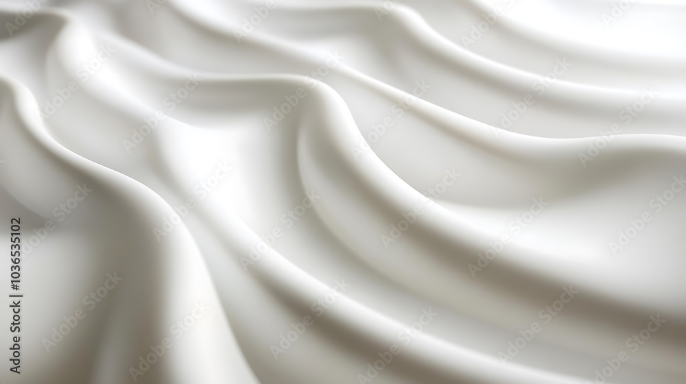 3D-rendered white smooth surface with wavy patterns for beauty graphic use 3D-rendered white smooth surface with wavy patterns for beauty graphic use