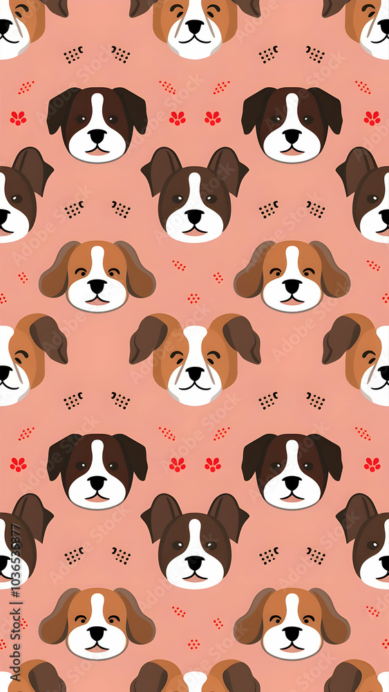 Obraz premium pattern with dogs dog pattern doggy seamless pattern 