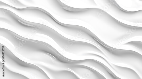 Realistic white ripple textures with soft lighting for beauty design