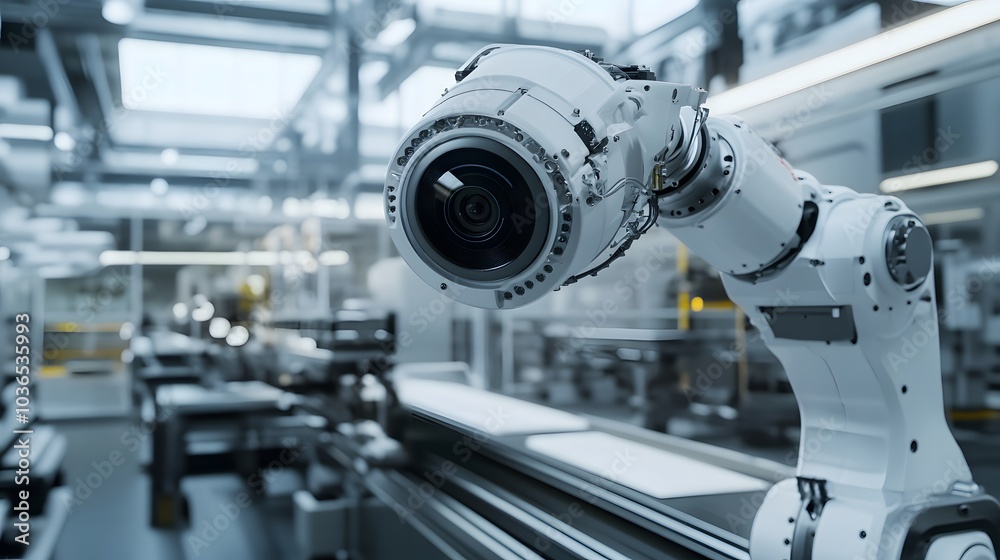 Robotic vision sensor camera system in intellegence factory,manufacturing industry for industry 4.0 and technology concept. Robotic vision sensor camera system in intellegence factory,manufacturing industry for industry 4.0 and technology concept.