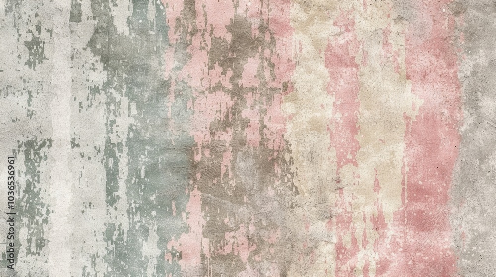 Obraz premium A textured design with a grainy overlay showcasing a spectrum of muted pastel hues evoking a sense of nostalgia for the bygone era of retro film
