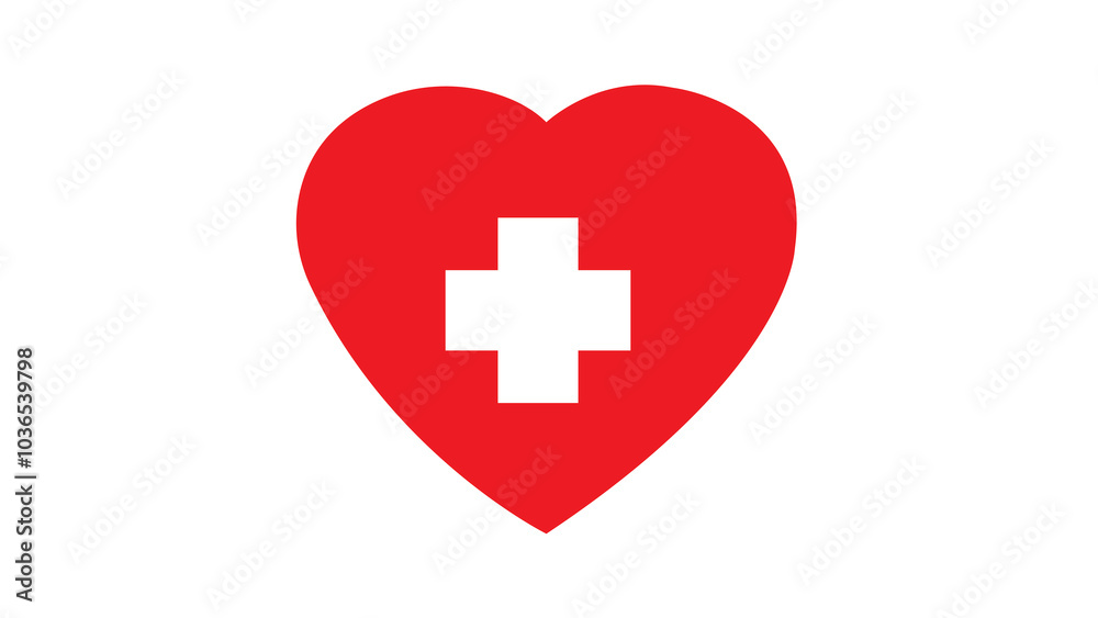 heart with a cross heart with a cross