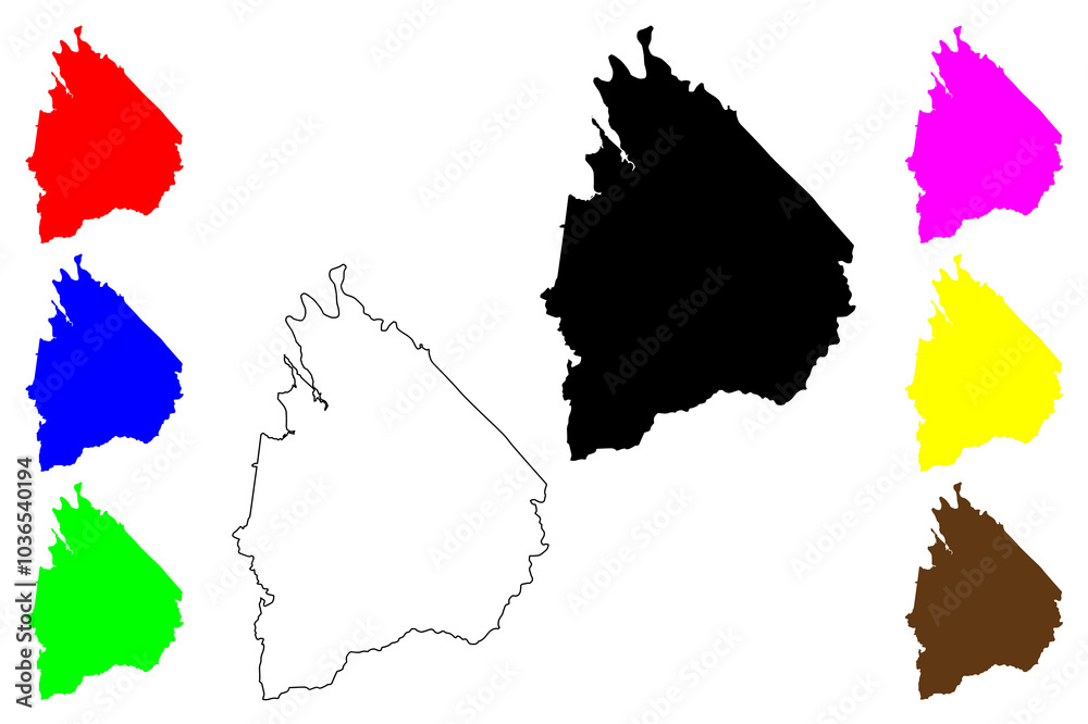 Fototapeta premium Cocke County, State of Tennessee (U.S. county, United States of America, USA, U.S., US) map vector illustration, scribble sketch Cocke map
