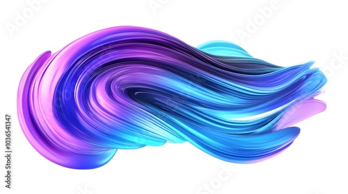 Wallpaper Mural Abstract 3d rendering, twisted shape, modern illustration, background design Torontodigital.ca