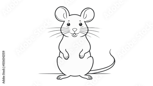 sitting mouse vector illustration