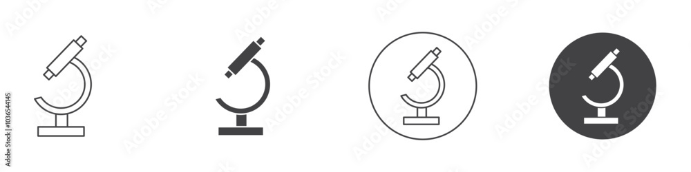 Microscope icon Thin line art isolated Microscope icon Thin line art isolated