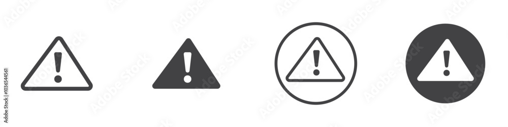 Warning icon Thin line art isolated Warning icon Thin line art isolated