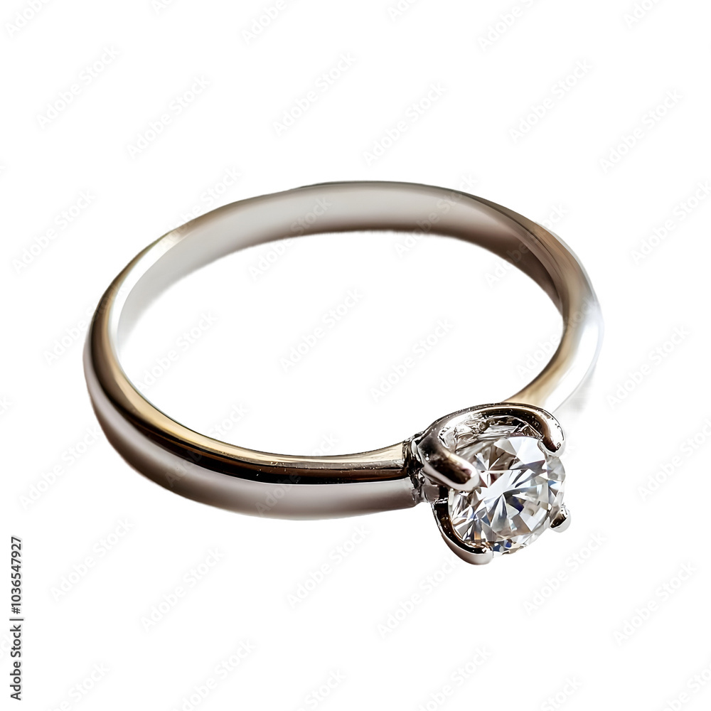Transparent png of a subtle diamond ring