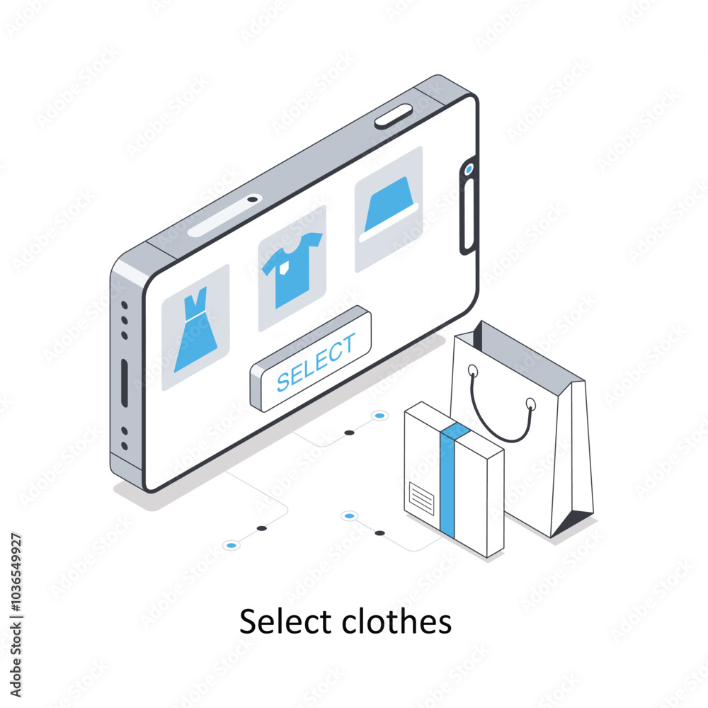 Select clothes isometric stock illustration. EPS File stock illustration Select clothes isometric stock illustration. EPS File stock illustration
