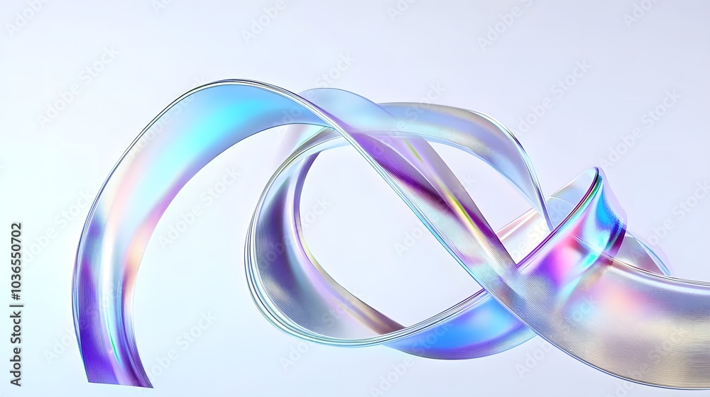 Abstract rounded lines on a light background, 3d render Abstract rounded lines on a light background, 3d render