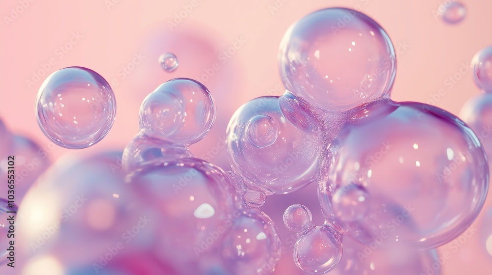 A Serene Display of Colorful Bubbles Floating in Air A Serene Display of Colorful Bubbles Floating in Air