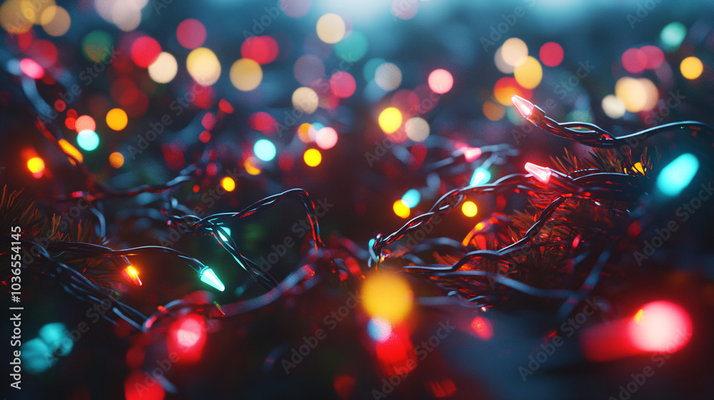Colorful Christmas Lights Bokeh Background Colorful Christmas Lights Bokeh Background