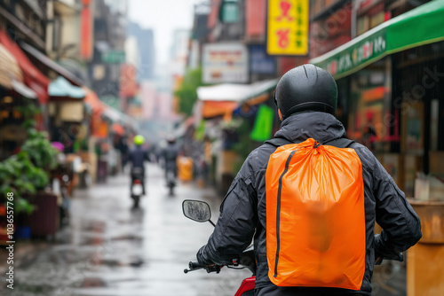 A Food Delivery Driver On A...