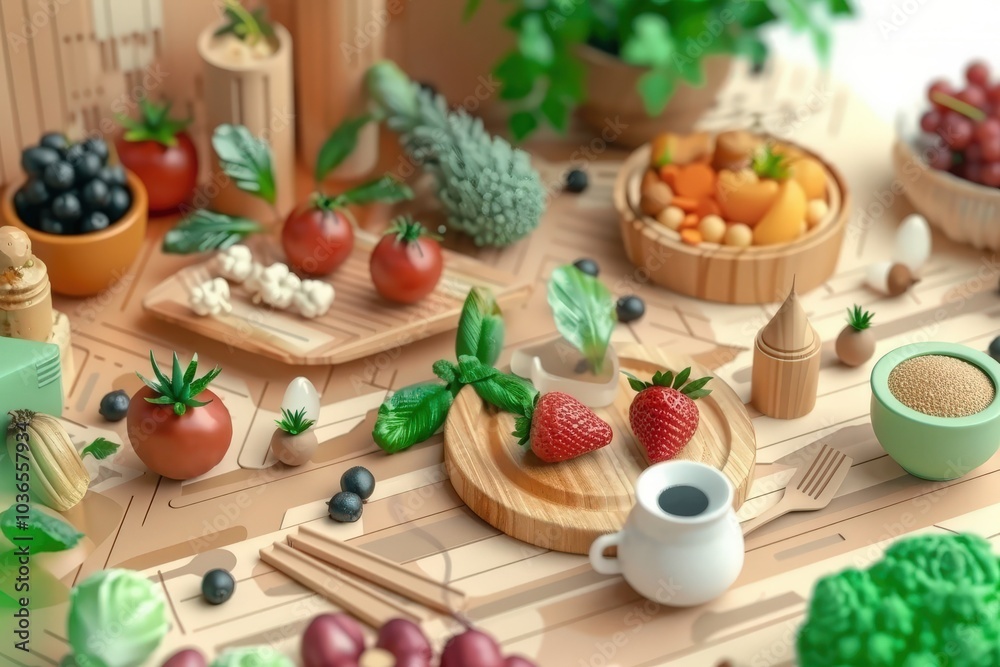 Colorful Fruit and Veggie Display Colorful Fruit and Veggie Display