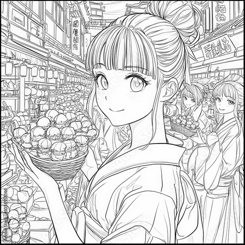 A girl sharing sweets with ...