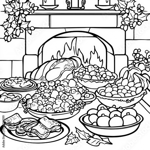 A holiday feast on a beauti...