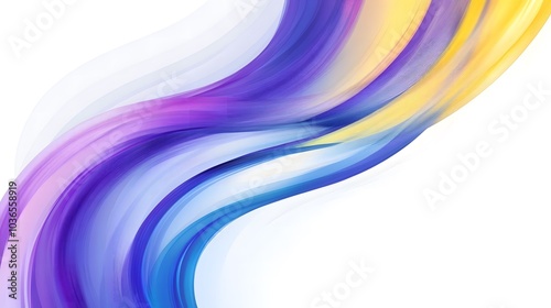 Wallpaper Mural Abstract iridescent shape, 3d render Torontodigital.ca