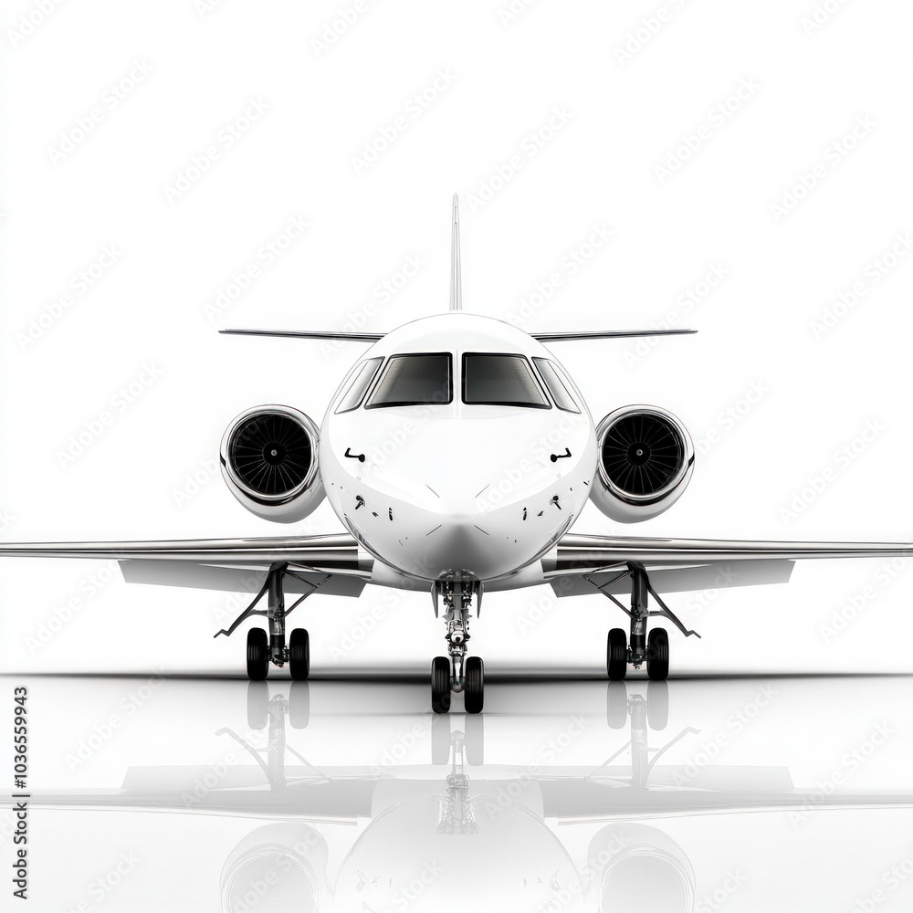 Fototapeta premium Airplane Front Isolated