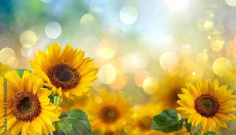 Obraz premium beautiful sunflower background