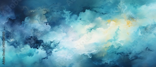 Blue Watercolor Abstract Background Design