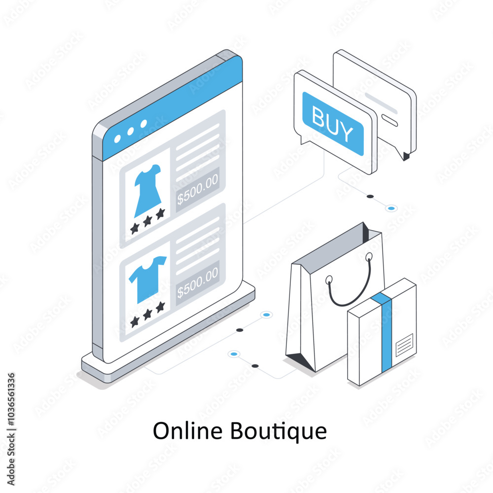 Online Boutique isometric stock illustration. EPS File stock illustration Online Boutique isometric stock illustration. EPS File stock illustration