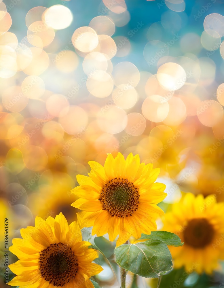 Obraz premium beautiful sunflower background