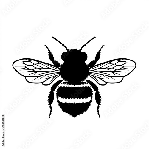 Bumblebee Silhouette, Illus...