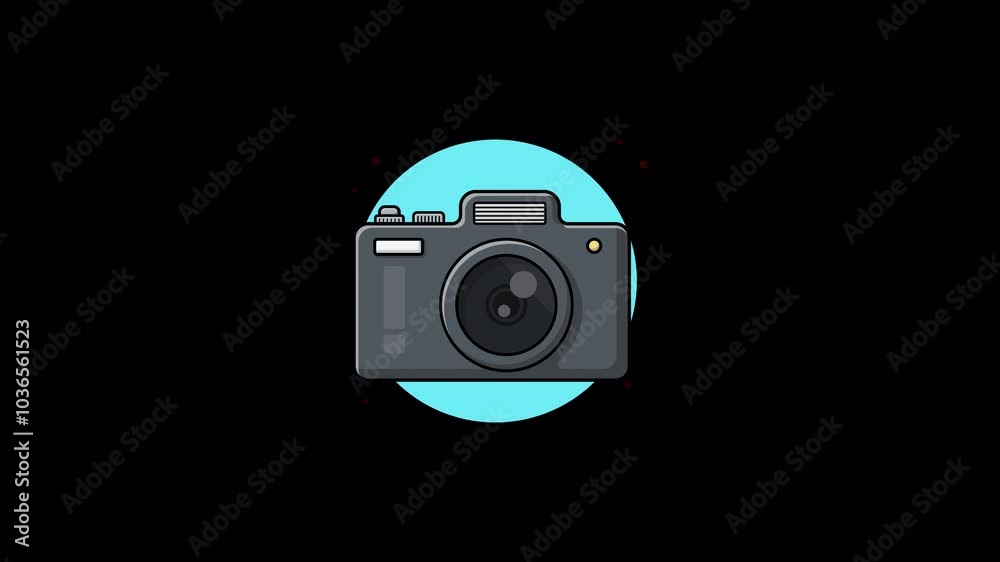 Black Camera Animation Video - Transparent