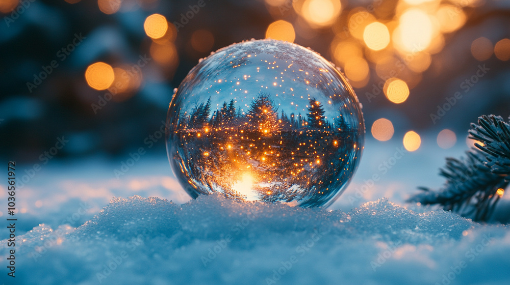 Charming glass Christmas balls close up