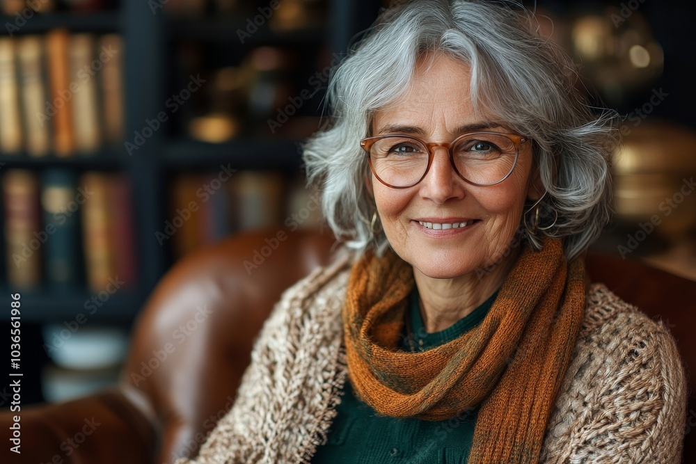 Senior woman smiling after vaccination, Generative AI Senior woman smiling after vaccination, Generative AI