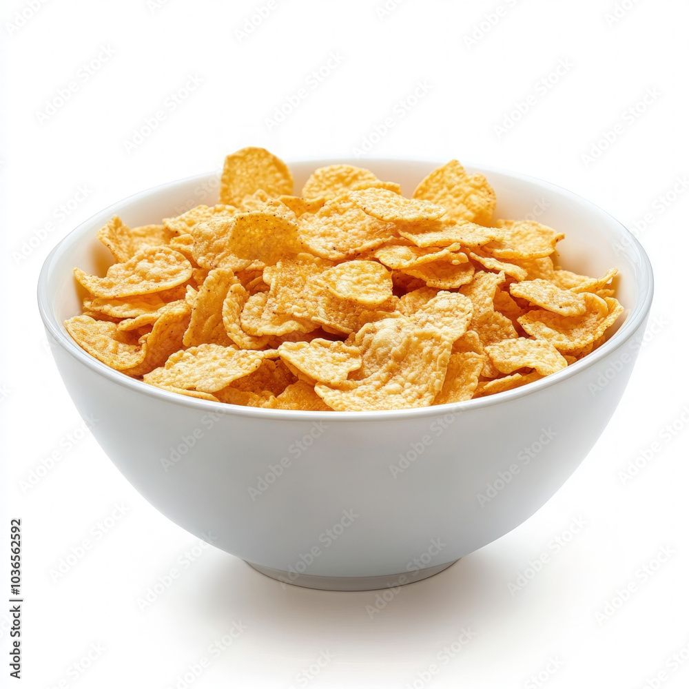 Corn Flakes Bowl Isolated Corn Flakes Bowl Isolated