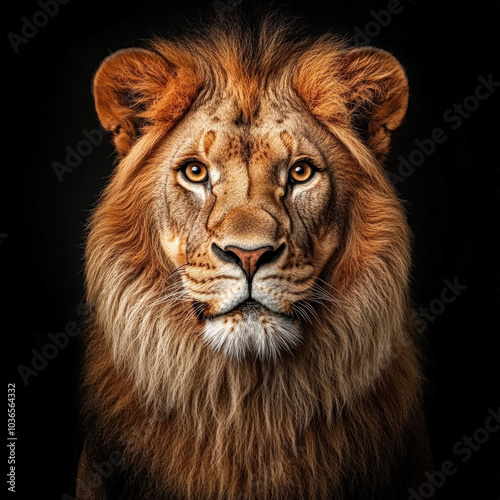 Male Lion Isolated