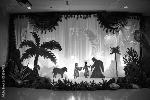 nativity scene silhouette