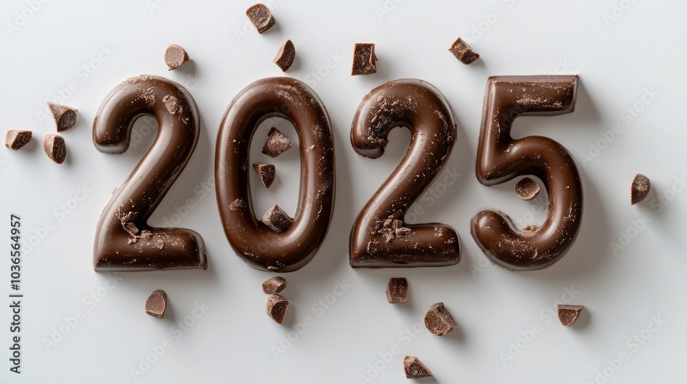 A chocolate cake with the number twenty-five written on it A chocolate cake with the number twenty-five written on it
