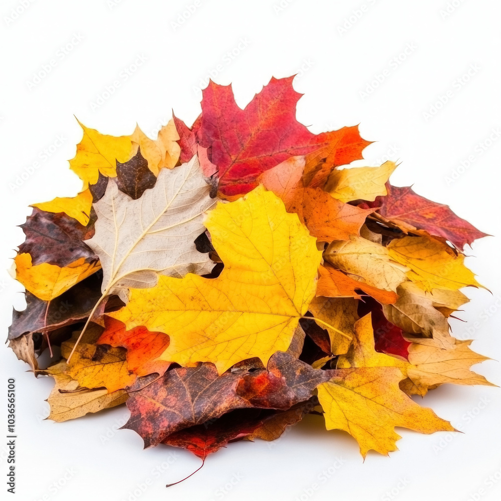 Pile Of Autumn Leaves Isolated Pile Of Autumn Leaves Isolated