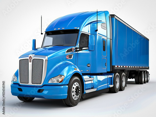 semi truck side view