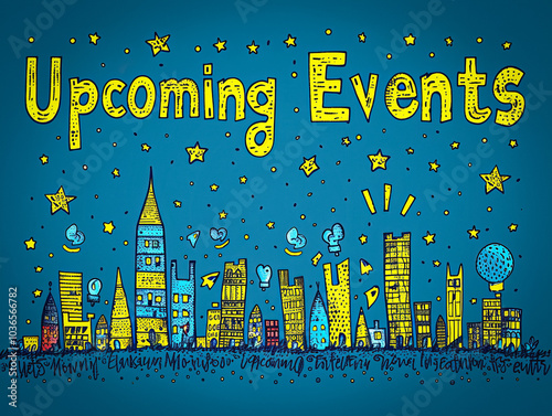 Upcoming Events text illust...
