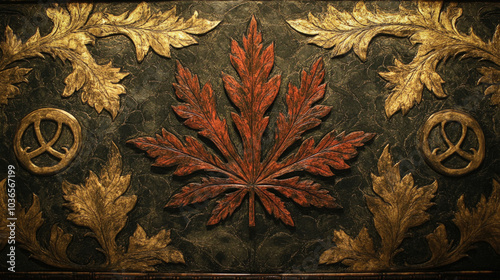 Wallpaper Displaying A Leaf...
