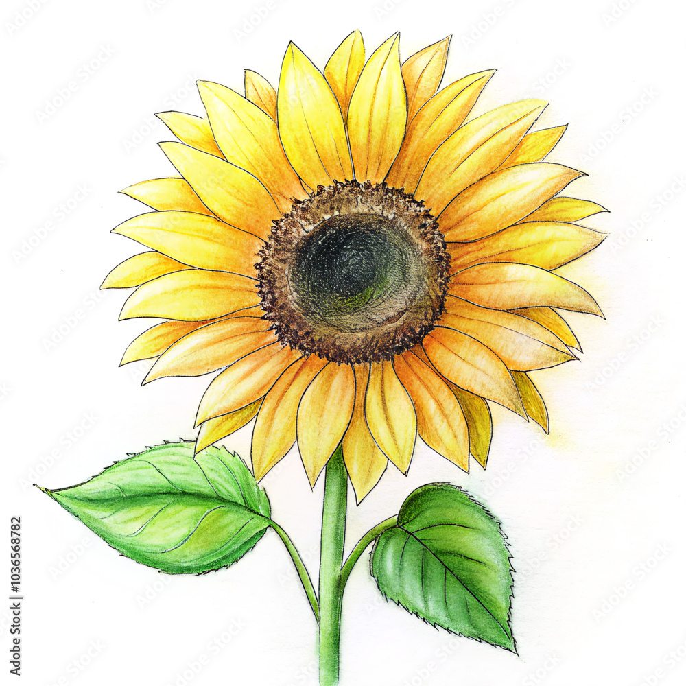Fototapeta premium sunflower isolated on white. sunflower, flower, isolated, nature, yellow, summer, plant, beauty, white, sun, blossom, agriculture, leaf, petal, closeup, bright, flora, seed, beautiful, garden, color, 