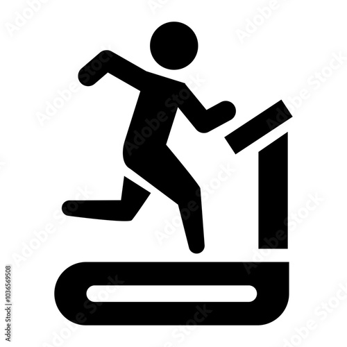 Fitness and Health icon on glyph style